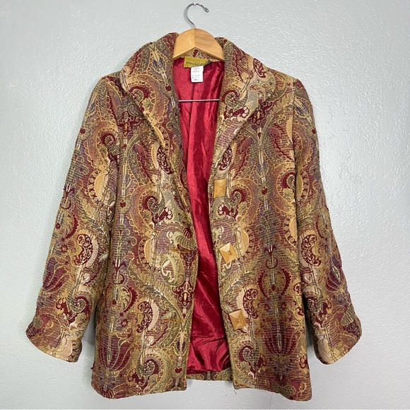 VTG Painted Pony Tapestry Jacket sz small - Picture 1 of 7